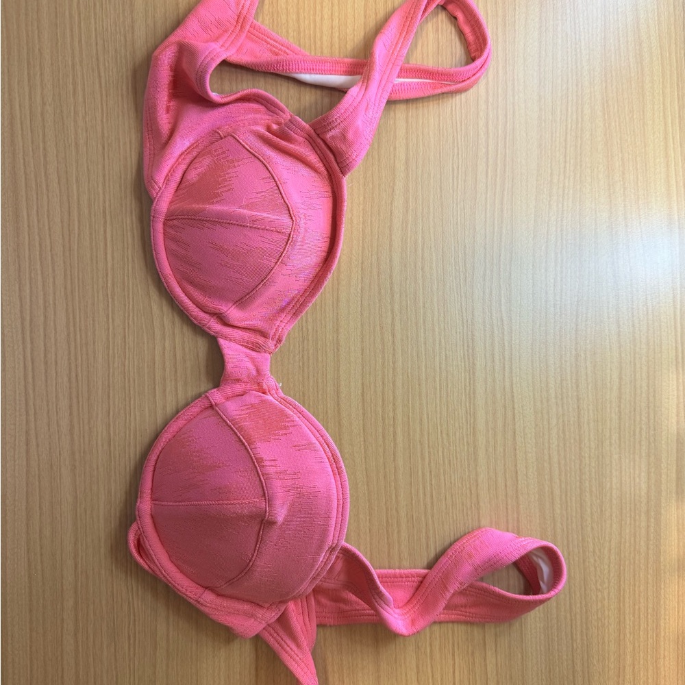 Solid And Striped Bathing Suit Top - image 2